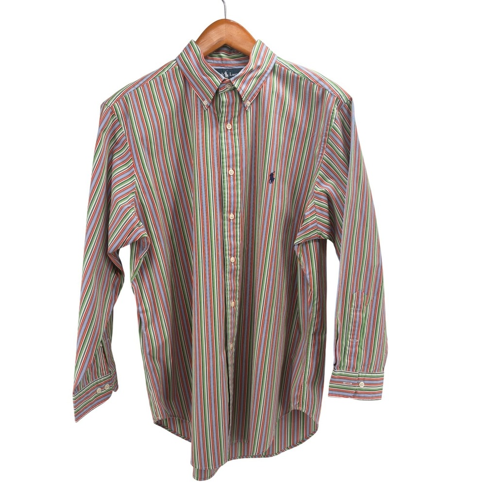 Ralph Lauren Men Classic Fit Striped Button Down Shirt 17 32/33‎ Multicolor